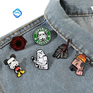 Sáng Tạo Hiện Đại Kim Loại Trâm Phụ Kiện Huy Hiệu Kỹ Thuật Số In <span class=keywords><strong>Star</strong></span> <span class=keywords><strong>Wars</strong></span> Dễ Thương Phim Nhân Vật Thả Hợp Kim Dầu Pin Trang Trí - Product Image 3