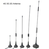 Antenne WiFi LTE 4G omnidirectionnelle verticale à fixation magnétique 700-2700 MHz 2,4 GHz avec câble RG174 de 3 mètres pour connecteur