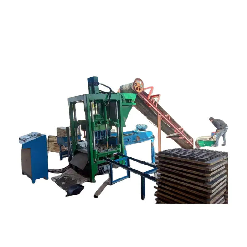 Brick Machine Manufacturer KM3-15 Hydraulic Automatic Concrete Block Machine Production Line Produce cement cushion blocks