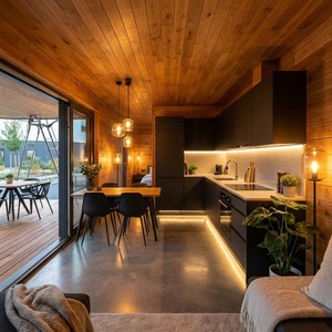 Maison préfabriquée de luxe, cabine modulaire en conteneur avec design moderne et isolation, bâtiment en acier personnalisé, esthétique moderne époustouflante - Product Image 2