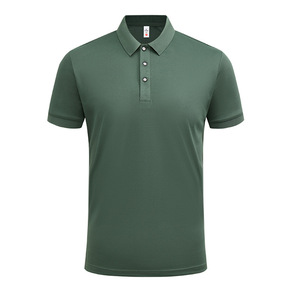 <b>Polo</b> Shirt Solid Color Polyester Breathable Daily Wear Short Sleeve Men's Uniform - Product Image 4