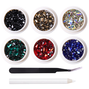 Pierres et paillettes 3D pour ongles français, breloques en plastique pour ongles, accessoires de décoration pour nail art DIY - Product Image 1