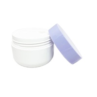 ODM Fournisseur ODM Usine RUIPACK OEM Pots en plastique à double paroi de luxe pour lotion, pot à crème en PP blanc 100 ml avec cuillère