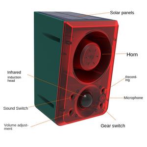 Güneş enerjisi WiFi ABS cism cism köpek Barking Boar yaban domuzu artefakt boynuz gece flaş uyarı ışığı - Product Image 5