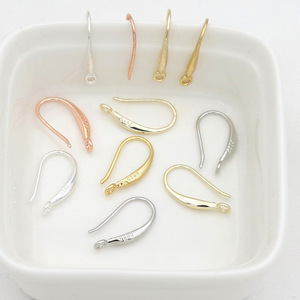 Base de Plata S925 con Baño de Oro de 18k para Pendientes de Gancho, Accesorios de Joyería DIY, 16mm, Oro Rosa, Oro Blanco, Cobre - Product Image 4