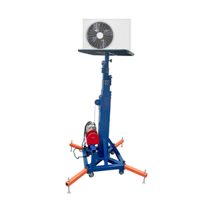 Portable Ventilation <strong>Duct</strong> Install Hoist Small Hoisting Electric Platform Lift With Working Table