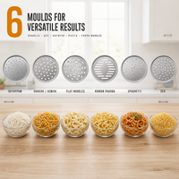 Machine à pâtes sans fil 1500 mAh 40 W avec 6 plaques de cuisson, extrudeuse motorisée à une touche pour pâtes fraîches et spaghetti, idéale pour la cuisine domestique