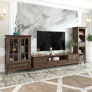 Chine brun luxe moderne tendance meuble TV en bois armoire console table salon ferme