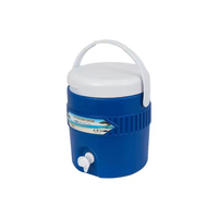 Carafe à eau glacée en plastique avec logo personnalisé, pour boissons, bière, avec robinet, glacière de stockage d'eau d'extérieur