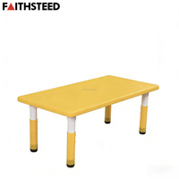 Bureau pour enfants réglable en hauteur, table d'activités rectangulaire en plastique durable pour la maternelle, les bébés et les enfants