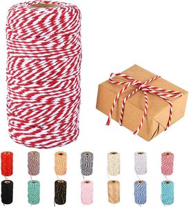 OKAY <span class=keywords><strong>109</strong></span> Yards 2mm Cordon en Coton Coloré pour Bricolage, Corde de Boulanger pour Emballage Cadeau, Noël, Mariage, Décoration Intérieure - Product Image 2