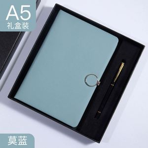 <b>Cheap</b> Custom Company Logo Diary Stationery Business Magnetic Notebook <b>Gift</b> Set A5 Black Pu Leather Journal With <b>Box</b> and Pen - Product Image 3