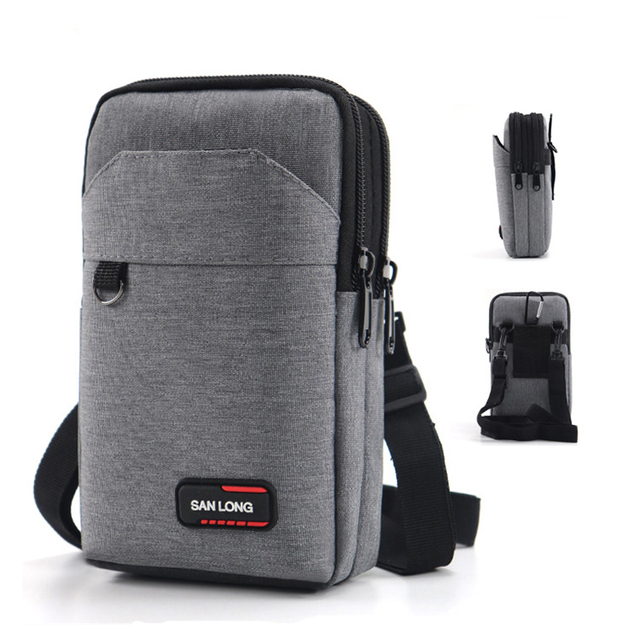 Waterproof Cross Body Bag Purse Single Double Layer Outdoor Sling Pack Men Phone Pouch Camping Hunting