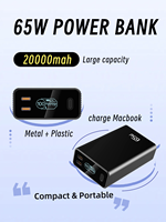 Nouvelle Batterie Externe Portable 20000mAh PD65W à Charge Rapide 2026 – Idéale pour Téléphones/Ordinateurs Portables, Parfaite pour les Voyages/le Travail – OEM/ODM