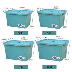 35L Plastic Storage Box with lid Storage Container Canister with lid