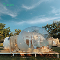 Bulle gonflable de glamping transparente extérieure de vente chaude avec la tente de dôme claire de maison de tunnel pour la partie