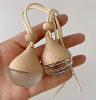 Flacon de parfum de luxe vide pour voiture 10ml/8ml en verre carré avec bouchon à vis