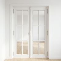 Ventanas Francesas Modernas de Aluminio con Doble Acristalamiento Templado, Aislamiento Térmico, para Uso Exterior en Apartamentos, con Certificación Energy Star