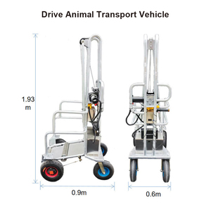 Nuovo Carrello Elettrico Portatile per Bestiame, Zincato a Caldo, Motore 12V per Allevamenti Suini, Carrello per Trasporto Animali Resistente - Product Image 4