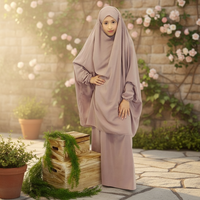 Abaya pour bébé fille, islamique, modeste, respirante, légère, grande taille, beige, à capuche, manches longues, en polyester