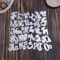Taglio metallo fai da te scrapbooking Album in rilievo carta invito decorazione alfabeto maiuscolo Scrapbook Craft taglio muore