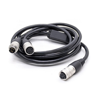 Cable de Extensión de Alimentación Mini Din de 8 Pines M16, Configuraciones Compactas de Cableado Ligero y Personalizable