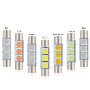 Festoon T6 <span class=keywords><strong>28mm</strong></span> 31mm <span class=keywords><strong>C5W</strong></span> 3SMD 5050 LED voiture Auto intérieur dôme vanité miroir pare-soleil lumières ampoule Auto lampe DC12V - Product Image 2
