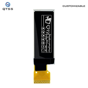 Qtss 0.91นิ้วแผงจอแสดงผลแบบโมเลนต์สีดำ (สีขาว) 14ขา SSD1306เชื่อมต่อ I2C ความละเอียด128x32 Passive Matrix MINI OLED - Product Image 2