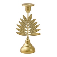 Porte-bougie en fer forgé avec motif de papillon et de feuille, décoration de table
