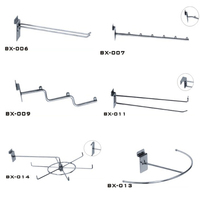 Présentoirs de raquettes de badminton pour supermarchés avec 5 stations de montage en J, présentoir mural à bras droit en métal portable