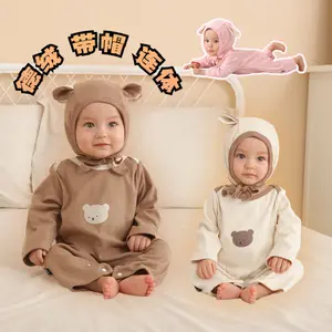 2022 зимние детские хлопковые комбинезоны с капюшоном Теплый свитер для новорожденных девочек мальчиков комбинезон наряды Одежда для новорожденных младенцев