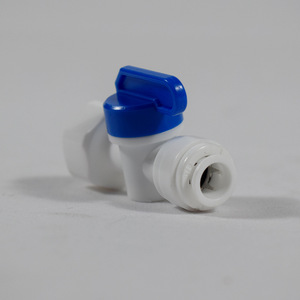 Válvula de bola con rosca interna de 4 puntos de 1/2 pulgada para purificador de agua, conexión rápida para tubería de PE con mango azul - Product Image 2