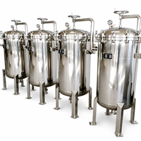Boîtier de filtre à sac unique en acier inoxydable 304 avec raccord à bride pour la filtration industrielle des liquides