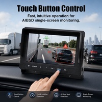 Système de caméra de détection d'angle mort pour piétons avec moniteur DVR 9 pouces pour camions et véhicules utilitaires