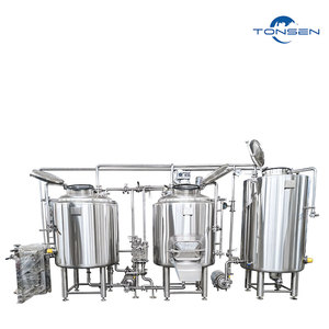 Système de brasserie sanitaire en acier inoxydable 100 200 500 800 1000 5000L avec cuve de mashing, cuve de lautering, cuve à tourbillonnage, <span class=keywords><strong>pompe</strong></span> à bière et moteur pour alcool - Product Image 1