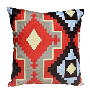 Funda de cojín Kilim cosida con cadena de lana bordada de Cachemira hecha a mano para sofá, sala de estar, producto de ITHL - Product Image 1