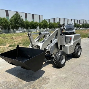 Mini-chargeuse compacte électrique blanche pour travaux agricoles, de construction et de jardinage, tracteur articulé - Product Image 5