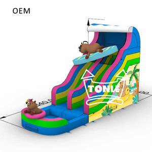 Thiết kế mới 18ft cao kép Lane Surfs lên trượt nước <span class=keywords><strong>Inflatable</strong></span> trượt nước để bán - Product Image 2