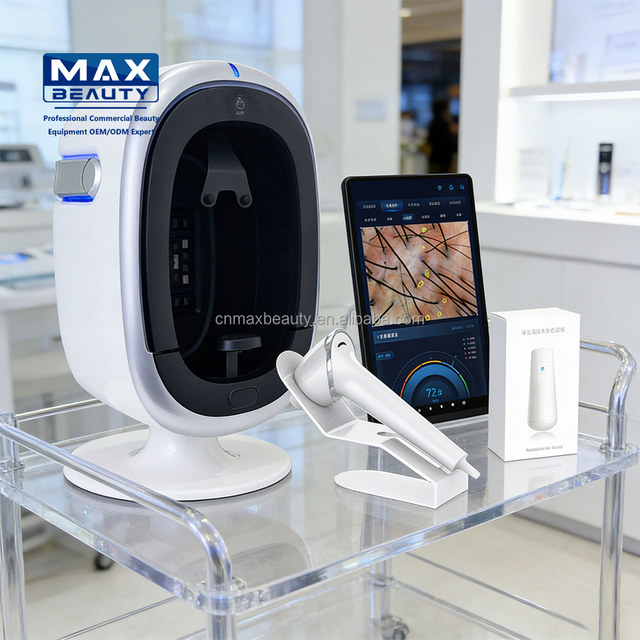 New Upgrade 2 in 1 Skin Analyzer + Scalp Analysis Machine