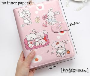 Carnet à spirales A5 mignon MK071 Mikko avec couverture en PU motif chien Kawaii, design 6 trous de haute qualité pour carnets d'étudiant et notes - Product Image 2