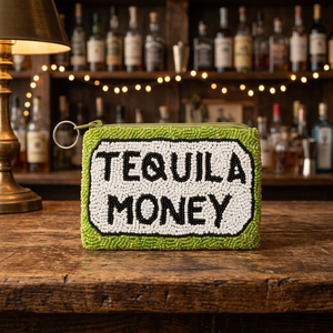 Monedero Artesanal con Cuentas y Bordado de Tequila, Estilo Casual Verde - Product Image 2