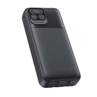 Banco de Energía de Carga Rápida Multi-Capacidad 10000-20000mAh con Pantalla LED y Cables Integrados, Cargador Portátil para Teléfono Móvil