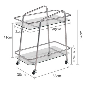 सरल परिवार बेडरूम ट्राली शेल्फ कमरे में रहने वाले शराब होटल स्टेनलेस स्टील ट्राली - Product Image 6