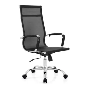 Basso Moq nuovi arrivi produttore con schienale alto sedia da ufficio girevole grigia in rete