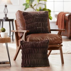 Faux Fur Plush Decorative Throw Pillow Covers Ruched Soft Polyester <strong>Cushion</strong> <strong>for</strong> <strong>Sofa</strong> Couch Bedroom Home Use - Product Image 4