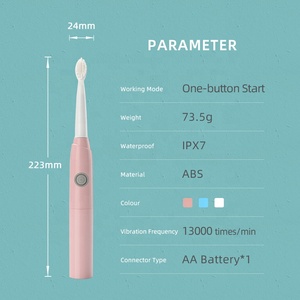 <span class=keywords><strong>Brosse</strong></span> à dents électrique <span class=keywords><strong>sonique</strong></span> vibrante portable automatique OEM couleur personnalisée IPX7 2026 pour adultes - Product Image 5