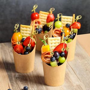 Support à frites en papier kraft biodégradable imprimé sur mesure, emballage alimentaire jetable pour frites, nouilles et biscuits - Product Image 6