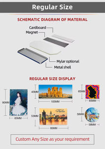 마일라 부품 세트 양철 자석 대량 주문 90*65 80*53 냉장고 자석 재료 80mm X 53mm Ref 자석 현대 소모품 - Product Image 5