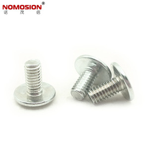 NOMOSION Flat Head Bolts M4x8mm Slotted Zinc Plated Iron Fully Threaded <b>Fasteners</b> - Product Image 2
