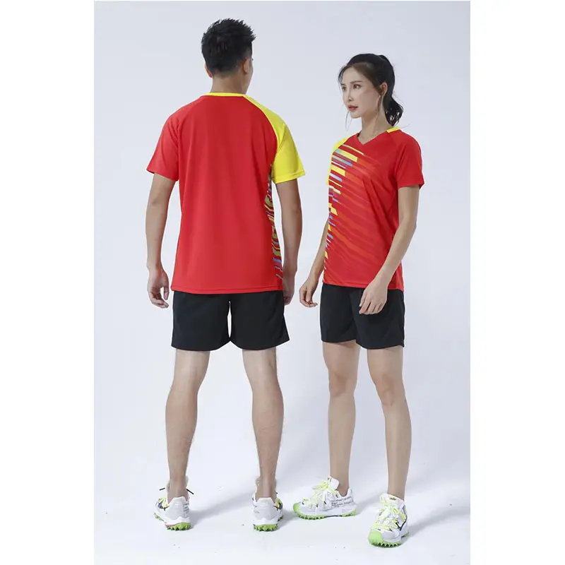Hot selling designs male female women unisex badminton shirt volleyball uniforms tennis wear